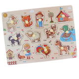 2 Piece Wooden Peg Jigsaw Puzzle Kids Preschool Educational Toy Gift 04