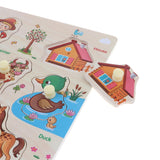2 Piece Wooden Peg Jigsaw Puzzle Kids Preschool Educational Toy Gift 04