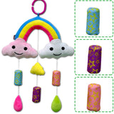 Maxbell Baby Rainbow & Clouds Handbell Hanging Rattles Soft Plush Stroller Crib Toy