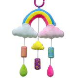 Maxbell Baby Rainbow & Clouds Handbell Hanging Rattles Soft Plush Stroller Crib Toy
