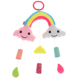 Maxbell Baby Rainbow & Clouds Handbell Hanging Rattles Soft Plush Stroller Crib Toy