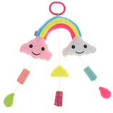 Maxbell Baby Rainbow & Clouds Handbell Hanging Rattles Soft Plush Stroller Crib Toy