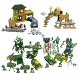 Maxbell 300 Pieces of Plastic Army Men Action Figures, Military Soldier Playset with Tank, Airplane and Artillery, Boys Toy Gift - Aladdin Shoppers