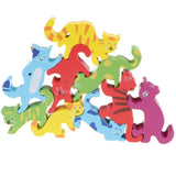 Maxbell Set of 9 PCS Wooden Animal Shape Blocks Stacking Intelligence Game Kids Educational Toy Birthday Gift - Aladdin Shoppers