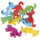 Maxbell Set of 9 PCS Wooden Animal Shape Blocks Stacking Intelligence Game Kids Educational Toy Birthday Gift - Aladdin Shoppers