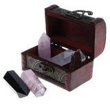 Maxbell Box Of 5 pieces Crystal Obsidian Quartz Amethyst for Energy Health Cultivation Rock & Mineral Collection Specimens Geology Science Kit Earth Toy #A - Aladdin Shoppers