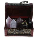 Maxbell Box Of 5 pieces Crystal Obsidian Quartz Amethyst for Energy Health Cultivation Rock & Mineral Collection Specimens Geology Science Kit Earth Toy #A - Aladdin Shoppers