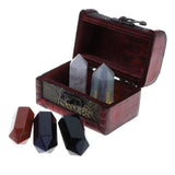 Maxbell Box Of 5 pieces Crystal Obsidian Quartz Amethyst for Energy Health Cultivation Rock & Mineral Collection Specimens Geology Science Kit Earth Toy #B - Aladdin Shoppers