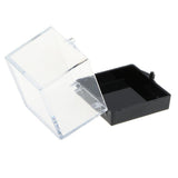 Maxbell 3x3x3.5cm Transparent Dustproof Display Case with Balck Base For Rock & Mineral Collection - Aladdin Shoppers