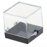 Maxbell 3x3x3.5cm Transparent Dustproof Display Case with Balck Base For Rock & Mineral Collection - Aladdin Shoppers