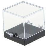 Maxbell 3x3x3.5cm Transparent Dustproof Display Case with Balck Base For Rock & Mineral Collection - Aladdin Shoppers