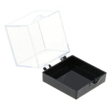 Maxbell 3x3x3.5cm Transparent Dustproof Display Case with Balck Base For Rock & Mineral Collection - Aladdin Shoppers
