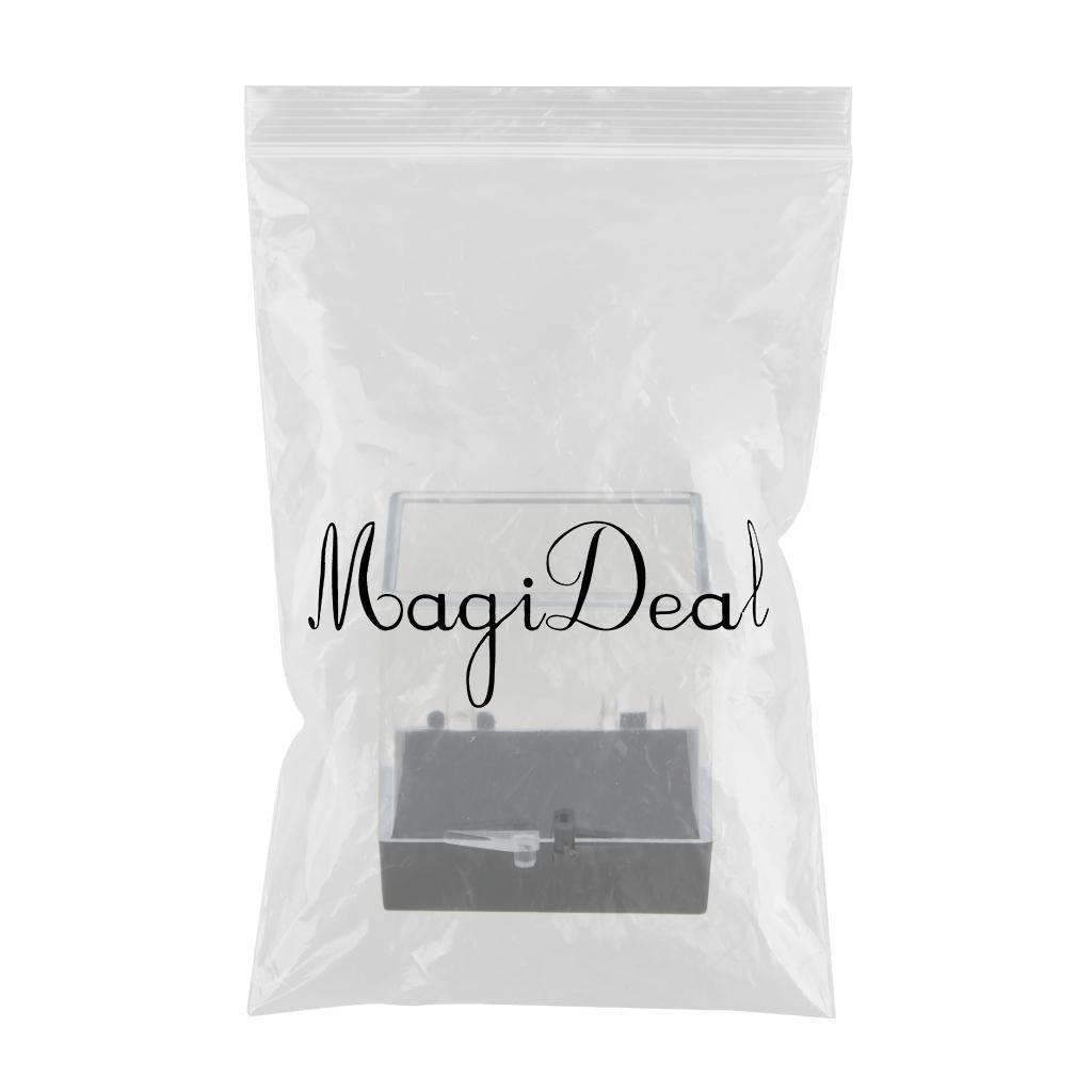 Maxbell Maxbell 3x3x3.5cm Transparent Dustproof Display Case with Balck Base For Rock & Mineral Collection
