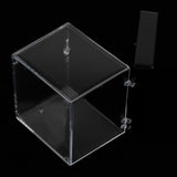 Maxbell 3x3x3.5cm Transparent Dustproof Display Case with Balck Base For Rock & Mineral Collection - Aladdin Shoppers
