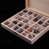 Maxbell Rock & Mineral Collection - Igneous Rock Set Geology Specimens Earth Science Educational - Wooden Box Of 30 pieces Assorted Magmatic Rocks - Aladdin Shoppers