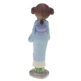 Maxbell Maxbell Lovely Handmade Resin Japanese Style Kimono Girl Doll with Umbrella Home Décor –Blue