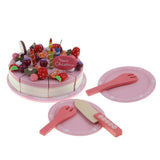 Maxbell Wooden Merry Christmas Fruit Birthday Cake & Tableware Playsets Play Food Kids Fun Cutting Toy Kitchen Role Pretend Play Cooking - Aladdin Shoppers