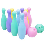 Maxbell Maxbell 12Pcs Plastic Mini Bowling Ball Play Set Kids Indoor Outdoor Game Toy Gift