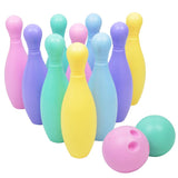 Maxbell Maxbell 12Pcs Plastic Mini Bowling Ball Play Set Kids Indoor Outdoor Game Toy Gift