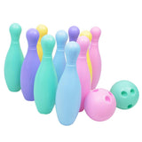 Maxbell Maxbell 12Pcs Plastic Mini Bowling Ball Play Set Kids Indoor Outdoor Game Toy Gift