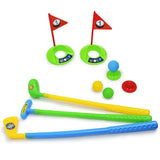 Maxbell 9Pcs Plastic Mini Golf Play Set Kids Golf Club Set Outdoor Sports Toy - Blue - Aladdin Shoppers