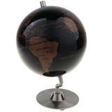 Maxbell Maxbell 5.5 Inch Small Black Golden Illuminated World Globe Alloy Desktop Rotating World Map Globe, Kids Educational Toy Gift