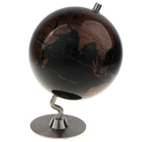 Maxbell Maxbell 5.5 Inch Small Black Golden Illuminated World Globe Alloy Desktop Rotating World Map Globe, Kids Educational Toy Gift