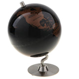 Maxbell Maxbell 5.5 Inch Small Black Golden Illuminated World Globe Alloy Desktop Rotating World Map Globe, Kids Educational Toy Gift