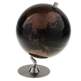 Maxbell Maxbell 5.5 Inch Small Black Golden Illuminated World Globe Alloy Desktop Rotating World Map Globe, Kids Educational Toy Gift