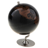 Maxbell Maxbell 5.5 Inch Small Black Golden Illuminated World Globe Alloy Desktop Rotating World Map Globe, Kids Educational Toy Gift