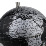 Maxbell Maxbell 5.5 Inch Small Black Silver Illuminated World Globe Alloy Desktop Rotating World Map Globe, Kids Educational Toy Gift