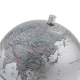 Maxbell 5.5 Inch Small Silver Illuminated World Globe Alloy Desktop Rotating World Map Globe, Kids Educational Toy Gift - Aladdin Shoppers