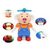 Maxbell Electric Pets Piglet Dancing & Rotating Robot Toys for Kids, Funny Seaweed Dance Musical Flashing Intelligent Walking Toy Kids Gift - Blue - Aladdin Shoppers