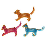 Maxbell Metal Art Crafts Handmade Wire Dog Puppy Pet Model for Home Desk Office Ornaments Decor Hobby Toys Gifts - Gold - Aladdin Shoppers