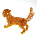 Maxbell Metal Art Crafts Handmade Wire Dog Puppy Pet Model for Home Desk Office Ornaments Decor Hobby Toys Gifts - Gold - Aladdin Shoppers