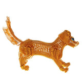 Maxbell Metal Art Crafts Handmade Wire Dog Puppy Pet Model for Home Desk Office Ornaments Decor Hobby Toys Gifts - Gold - Aladdin Shoppers