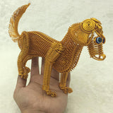 Maxbell Metal Art Crafts Handmade Wire Dog Puppy Pet Model for Home Desk Office Ornaments Decor Hobby Toys Gifts - Gold - Aladdin Shoppers