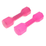 2 Pair Plastic Lightweight Dumbbell Fitness Exercise Kids Toy Green + Pink