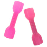2 Pair Plastic Lightweight Dumbbell Fitness Exercise Kids Toy Green + Pink