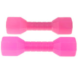 2 Pair Plastic Lightweight Dumbbell Fitness Exercise Kids Toy Green + Pink
