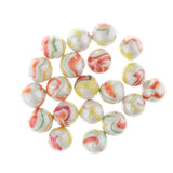 Maxbell Maxbell 20pcs 25mm Floral Stripes Glass Marbles, Kids Marble Run Game, Marble Solitaire Toy Accs Vase Filler & Fish Tank Home Decor #B