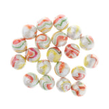 Maxbell Maxbell 20pcs 25mm Floral Stripes Glass Marbles, Kids Marble Run Game, Marble Solitaire Toy Accs Vase Filler & Fish Tank Home Decor #B