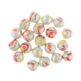 Maxbell Maxbell 20pcs 25mm Floral Stripes Glass Marbles, Kids Marble Run Game, Marble Solitaire Toy Accs Vase Filler & Fish Tank Home Decor #B