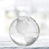 Maxbell Maxbell 80MM CLEAR GLOBE GLASS CRYSTAL BALL SCIENCE ASTRONOMY MODEL CHRISTMAS GIFT