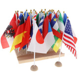 Maxbell Montessori Educational Toy - 36 Hand Held Small International Flags On Stick - Aladdin Shoppers