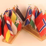 Maxbell Montessori Educational Toy - 36 Hand Held Small International Flags On Stick - Aladdin Shoppers