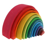 Colorful Wooden Rainbow Blocks Stack Tunnel Stacking Game Toys