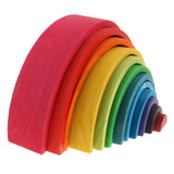 Colorful Wooden Rainbow Blocks Stack Tunnel Stacking Game Toys