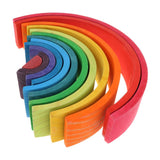 Colorful Wooden Rainbow Blocks Stack Tunnel Stacking Game Toys