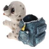 Maxbell Maxbell Resin Dog Pen Pot Pencil Brush Holder Desk Organizer Home Desk Decoration D